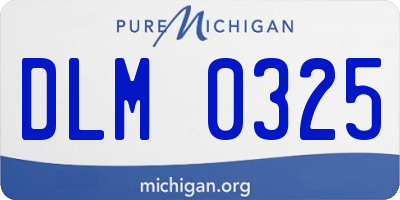 MI license plate DLM0325