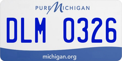 MI license plate DLM0326