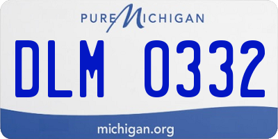 MI license plate DLM0332