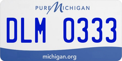 MI license plate DLM0333