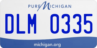 MI license plate DLM0335