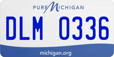 MI license plate DLM0336