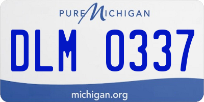 MI license plate DLM0337