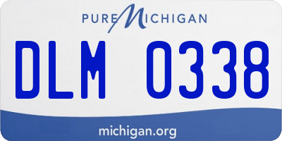 MI license plate DLM0338