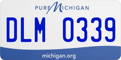 MI license plate DLM0339