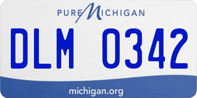 MI license plate DLM0342