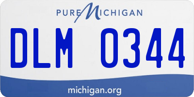 MI license plate DLM0344