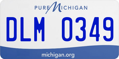MI license plate DLM0349