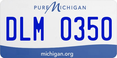 MI license plate DLM0350