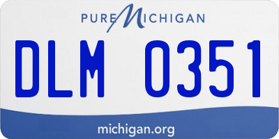 MI license plate DLM0351