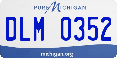 MI license plate DLM0352