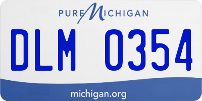 MI license plate DLM0354