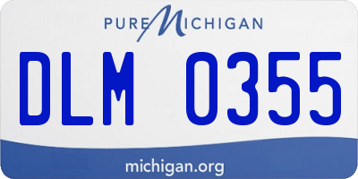 MI license plate DLM0355