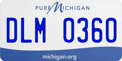MI license plate DLM0360