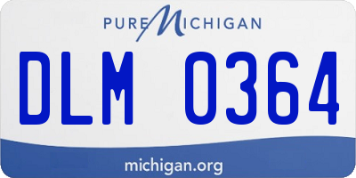 MI license plate DLM0364