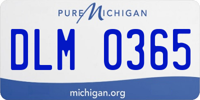 MI license plate DLM0365