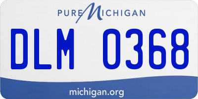 MI license plate DLM0368