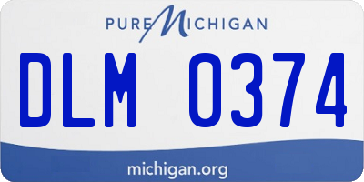 MI license plate DLM0374