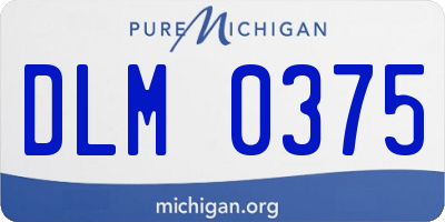 MI license plate DLM0375
