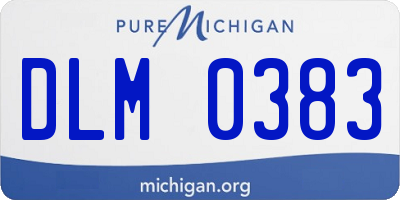MI license plate DLM0383