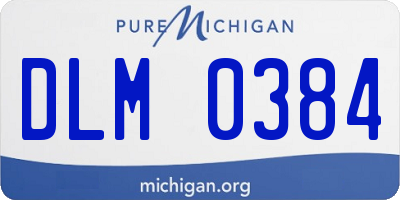 MI license plate DLM0384