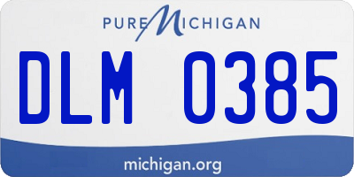 MI license plate DLM0385