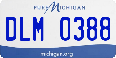 MI license plate DLM0388