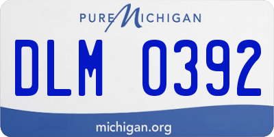 MI license plate DLM0392