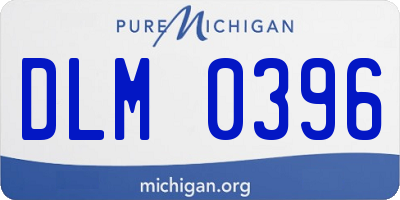 MI license plate DLM0396