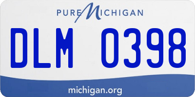 MI license plate DLM0398