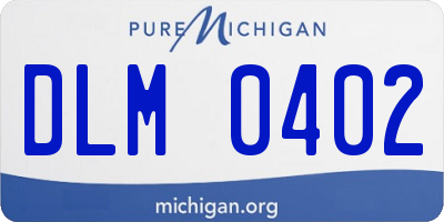 MI license plate DLM0402
