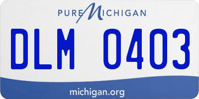 MI license plate DLM0403