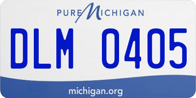 MI license plate DLM0405