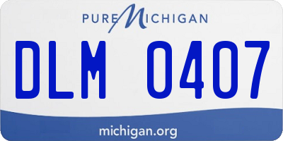 MI license plate DLM0407