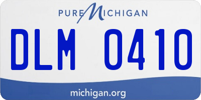 MI license plate DLM0410