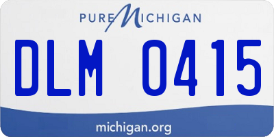 MI license plate DLM0415
