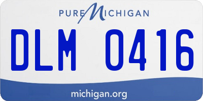 MI license plate DLM0416