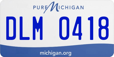 MI license plate DLM0418