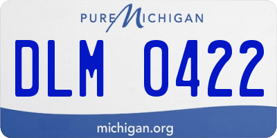 MI license plate DLM0422