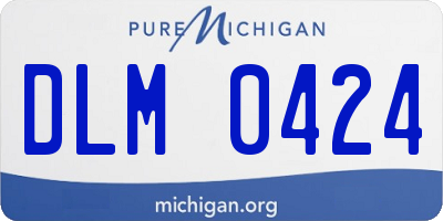 MI license plate DLM0424