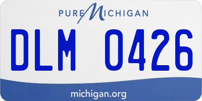 MI license plate DLM0426