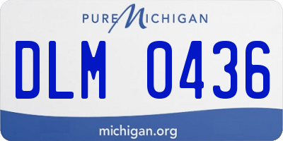 MI license plate DLM0436
