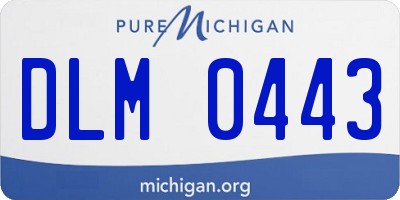 MI license plate DLM0443