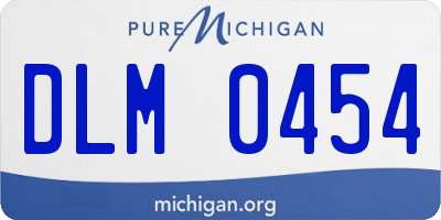MI license plate DLM0454