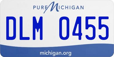 MI license plate DLM0455