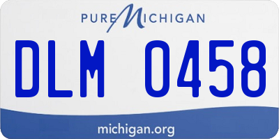 MI license plate DLM0458