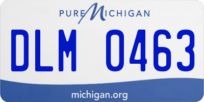 MI license plate DLM0463