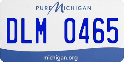 MI license plate DLM0465