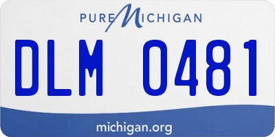 MI license plate DLM0481