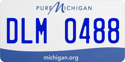 MI license plate DLM0488